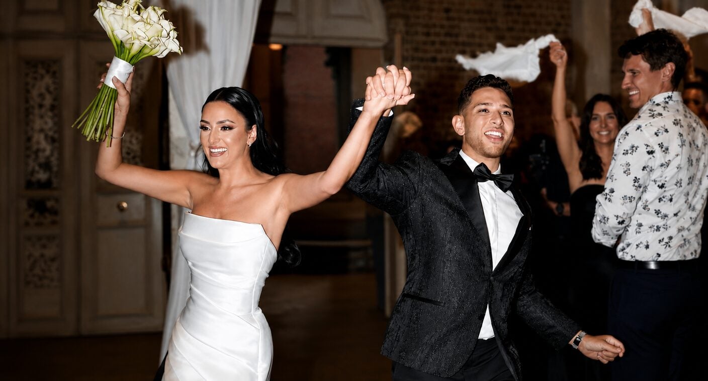 Wedding first dance with cold spark effects