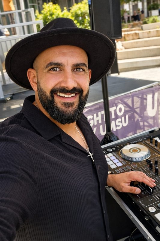 DJ setup and dancefloor at a Melbourne wedding