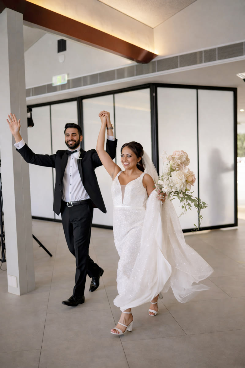 Guests dancing at a Melbourne wedding celebration